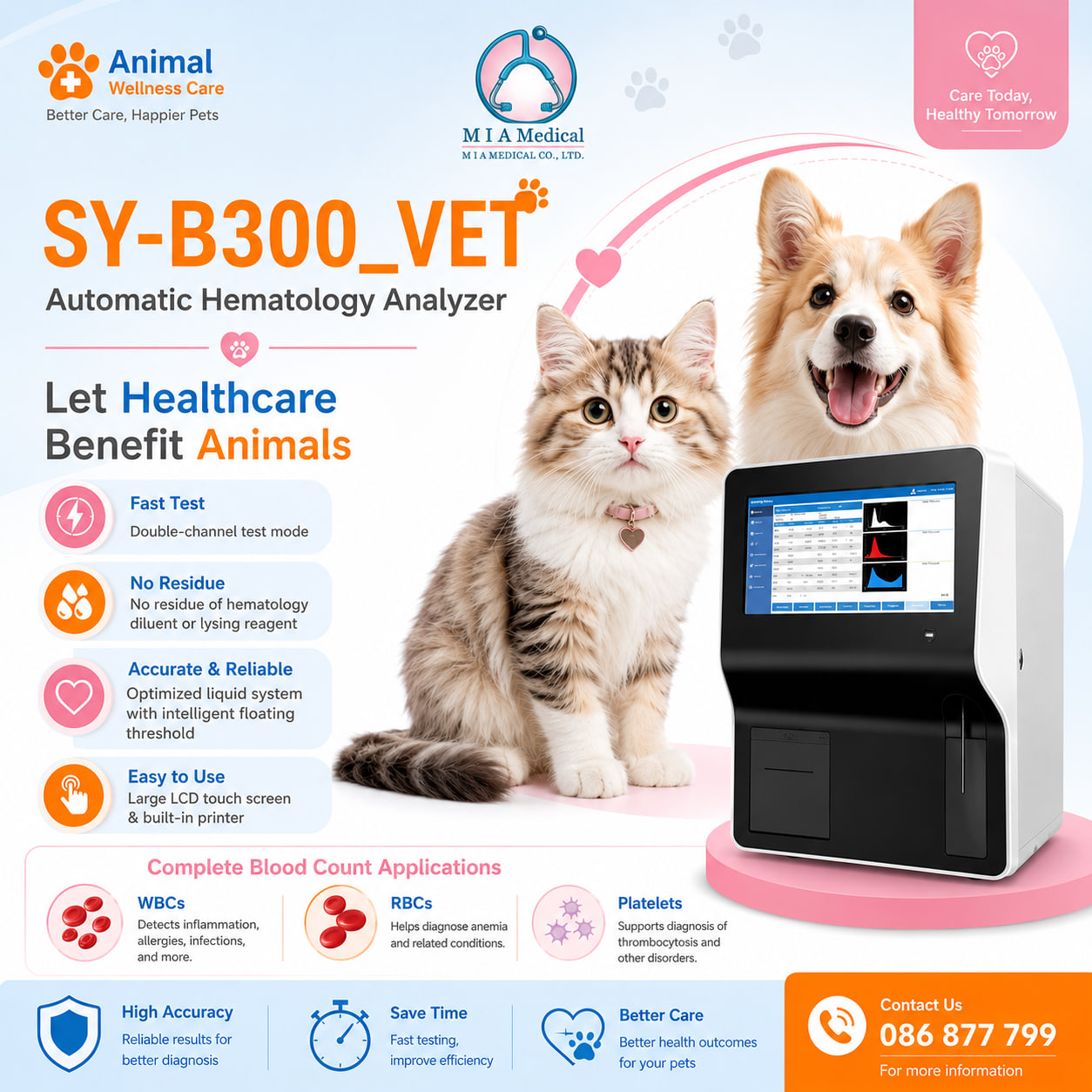 Automatic Hematology Analyzer SY-B300_VET - Image 2